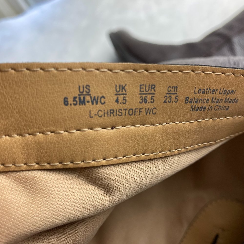Franco Sarto Christoff Tall Brown Leather Riding Boots, NEW, Wide Calf, size 6.5 - Picture 8 of 10